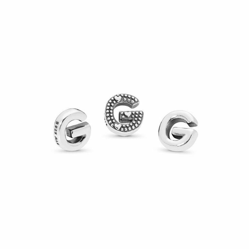 Pandora Letter G Petite Locket Charm NZ, Sterling Silver (534782-WTJ)